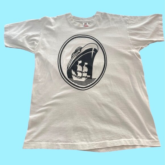 XL Cotton T Shirt Holland America Cruise Line Nautical Ocean Logo Sailing Ship - Picture 3 of 11